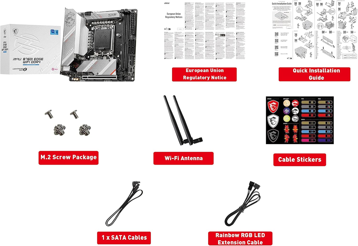 MSI Motherboard MPG B760I Edge WiFi DDR4 MSI Motherboard MPG B760I Edge WiFi DDR4